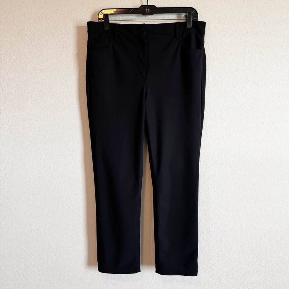Theory Women's Black Treeca 5 Pocket Pants in Precision Ponte Size 12